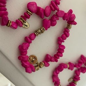 SEQUIN Pink Stone Stretch Bracelets 135515